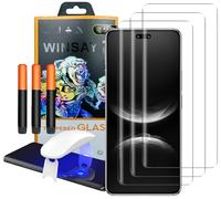 NOVAGO Compatible avec Huawei Nova 14 Pro - Pack de 3 Verres Trempés 3D Incurvés avec Technologie Colle UV Liquide + Lampe de Séchage - Protection Écran Invisible (Installation sans Bulles)