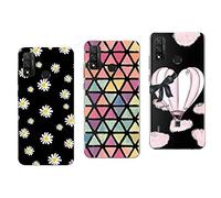 NOVAGO Compatible avec Huawei P Smart 2020 -Pack de 3 Coques Souples Solides avec Impression de qualité (3 Coques, Multicolore 1)