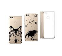 NOVAGO Compatible avec Huawei P Smart Pack de 3 Coques Souples Transparentes et résistantes Anti Choc avec Impression de qualité (Multicolore 2)