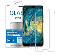 NOVAGO compatible avec Huawei P20 Pro Pack de 2 films 3D incurvé en verre trempé protection écran ultra résistant anti explosion de l'écran couvre la totalité de l'écran (x2, Transparent 3D)