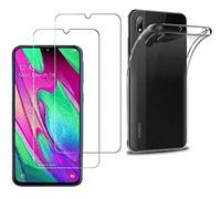 NOVAGO Compatible avec Huawei Y5 2019 /Honor 8S (Pack 3 en 1) Coque Souple et Solide Transparente + 2 Films en Verre trempé résistants Anti Casse écran (Films Plus Petits Que l'écran)- Transparent
