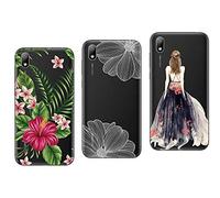 NOVAGO Compatible avec Huawei Y5 2019 -Pack de 3 Coques Souples et Solides avec Impression de qualité-Multicolore 2