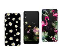 NOVAGO Compatible avec Huawei Y6 2019 /Honor 8A Pack de 3 Coques Souple Solide Anti Choc avec Impression(Multicolore 5)