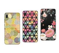NOVAGO Compatible avec Huawei Y6 2019 /Honor 8A Pack de 3 Coques Souple Solide Anti Choc avec Impression(Multicolore 3)