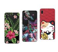 Compatible Huawei Y6 2019-Honor 8a- 3 Coques Souple Anti-Choc, Impression Élégante, Fiable Avec Un Look Irrésistible- Lot4 Novago