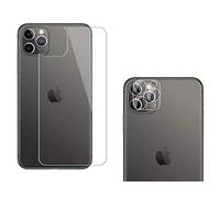 NOVAGO Compatible avec iPhone 11 Pro Max 6.5''- Lot de 2 Films Protection Verre trempé résistant pour Le Dos et la caméra de iPhone