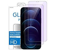 NOVAGO Compatible avec iPhone 12 Mini -Film Protection écran en Verre Trempé résistant et Fin avec Effet Filtre de lumière Bleue (X2)