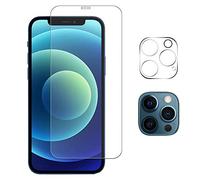 NOVAGO Compatible avec iPhone 12 Pro - Lot de 2 Films Protection Verre trempé résistants pour l'écran et la caméra arrière de l'iPhone