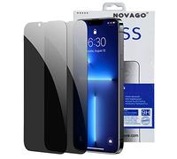 NOVAGO Compatible avec iPhone 13 Pro Max et iPhone 14 Plus - Lot de 2 Films vitre Protection écran Verre trempé résistant Teinté Anti Espion
