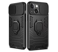 NOVAGO Compatible avec iPhone 14 Plus - Coque Ultra Résistante Anti-Choc avec Anneau de Support Pivotant et Bague Anti-Chute Intégrée