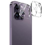 NOVAGO Compatible avec iPhone 14 Pro / 14 Pro Max - Lot de 2 Films Vitre Protection Verre Trempé Résistant pour la Caméra Arrière, Anti-Rayures et Haute Définition