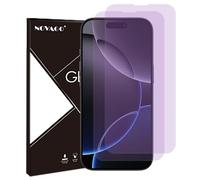 NOVAGO Compatible avec iPhone 16 Pro/iPhone 17/ iPhone 17 Pro/iPhone 18 Pro - Lot de 2 Films Protection écran Verre trempé résistant (Anti filtre bleu)