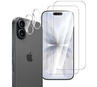 NOVAGO Compatible avec iPhone 17 - Pack de 4 Films vitre verre trempé donc 2 pour écran et 2 pour l'objectif caméra arrière