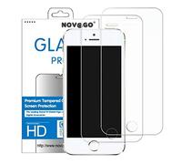NOVAGO Compatible avec iPhone 5/ 5S/ 5C/ Se 2016 - Pack de 2 Films Protection écran en Verre Trempé Transparent et résistant