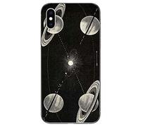 NOVAGO Compatible avec iPhone XS, iPhone X, iPhone 10 Coque Gel Souple résistante incassable Anti Choc avec Impression Motif Fantaisie (Espace Noir)