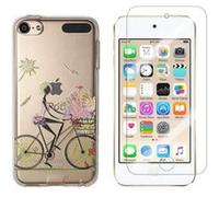 Novago Compatible avec iPod Touch 5, Touch 6, Touch 7 Coque Gel imprimée Solide résistante +1 Verre en Verre trempé Transparent résistant (Vélo) G
