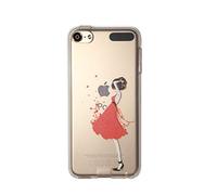 NOVAGO Compatible avec iPod Touch 7/6 / 5 (7ème, 6ème et 5ème Génération) - Coque de Protection Souple en Silicone Gel Transparent avec Motif Imprimé en Relief - Robe Rouge