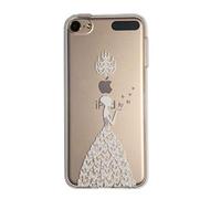 NOVAGO Compatible avec iPod Touch 7/6 / 5 (7ème, 6ème et 5ème Génération) - Coque de Protection Souple en Silicone Gel Transparent avec Motif Imprimé en Relief - Robe Blanche