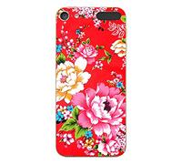 NOVAGO Compatible avec iPod Touch 7, Touch 6, Touch 5 Coque en Gel Souple résistante et Solide avec Impression gravée de qualité - Fleurs/Rouge