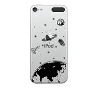 NOVAGO Compatible avec iPod Touch 7, Touch 6, Touch 5 Coque Transparente en Gel Souple résistante et Solide avec Impression gravée de qualité - Espace