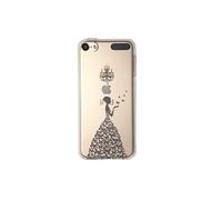 NOVAGO Compatible avec iPod Touch 7, Touch 6, Touch 5 Coque Transparente en Gel Souple résistante et Solide avec Impression gravée de qualité (Robe Noire)