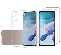 NOVAGO Compatible avec Motorola Moto G53 5G -Pack Complet- Coque Résistante Transparente + 2 Films Protection écran Verre trempé