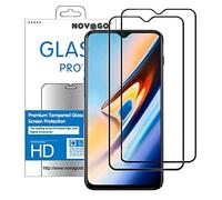 NOVAGO - Compatible avec OnePlus 6T 1+6t/OnePlus 7 - Pack de 2 Films Protection Écran Verre trempé Résistant couvre tout l'écran (Noir)