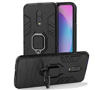 NOVAGO Compatible avec OnePlus 7/1+7 et OnePlus 6T /1+6T - Coque Arrière Armure Anti-Choc avec Anneau Support Rotatif - Béquille, Compatible Support Voiture Magnétique et Protection Robuste