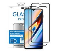 NOVAGO compatible avec OnePlus 7/1+7 - pack de 2 Films protection écran verre trempé résistant