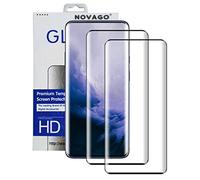 NOVAGO compatible avec OnePlus 7 Pro / 1+7 Pro et OnePlus 7t Pro/1+7t Pro- pack de 2 Films protection écran verre trempé résistant 3D incurvé