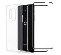 NOVAGO Compatible avec OnePlus 8 Pro/1+8 Pro -Pack Complet- Coque Résistante Transparente + 2 Films de Protection écran en Verre trempé 3D incurvé Couvre Tout écran