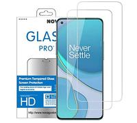 NOVAGO compatible avec Oneplus 8T -Pack de 2 films en verre trempé ultra résistant anti choc et anti explosion d'écran (Transparent)