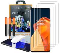 NOVAGO Compatible avec OnePlus 9 Pro 5G/OnePlus 10 Pro 5G/OnePlus 11 5G/1+9 Pro 5G/1+10 Pro 5G/1+11 5G - 3 Films écran verre trempé incurvé résistant avec colle fournie