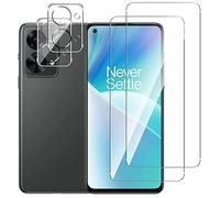 NOVAGO Compatible avec OnePlus Nord 2T 5G/1+Nord 2T 5G - Pack de 4 Films vitre verre trempé donc 2 pour écran et 2 pour l'objectif caméra arrière