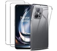 NOVAGO Compatible avec OnePlus Nord CE 2 Lite 5G/1+Nord CE 2 Lite 5G -Pack Complet- Coque Résistante Transparente + 2 Films Protection écran Verre trempé
