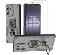 NOVAGO Compatible avec Oneplus Nord CE5 5G/Nord CE 5 5G/1+Nord CE5/1+Nord CE 5 - Pack Complet- Coque Anti Choc avec Anneau béquille Anti Chute + 2 Films de Protection écran en Verre trempé résistant
