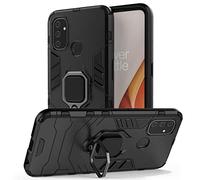 NOVAGO Compatible avec OnePlus Nord N100 / 1+ Nord N100 - Coque Arrière Armure Anti-Choc avec Anneau Support Rotatif - Béquille, Compatible Support Voiture Magnétique et Protection Robuste