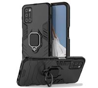 NOVAGO Compatible avec Oppo A52/ A72 /A92 4G- Coque arrière Ultra résistante (Noir avec Anneau)