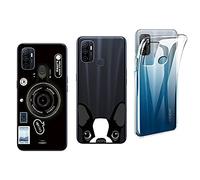 NOVAGO Compatible avec Oppo A53 OppoA53S 4G- Pack de 3 Coques Transparente Souple résistante avec ou sans Motifs