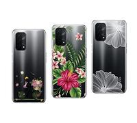 Compatible Oppo A54 5G, Oppo A74 5G - 3 Coques impimées Transparente Résistante []