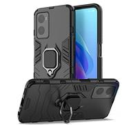 NOVAGO Compatible avec Oppo A76 4G et A96 4G - Coque Résistante Anti Choc avec Anneau Bague Anti Chute/béquille