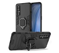 NOVAGO Compatible avec Oppo Find x2 Neo et Reno 3 Pro - Coque Souple et Ultra résistante Anti Choc avec Anneau Bague Anti Chute