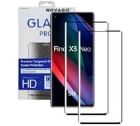 NOVAGO Compatible avec Oppo Find x2 Neo/Find x3 Neo/Find x5 -Pack de 2 Films Protection écran vitre Verre trempé résistant incurvé 3D