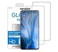 NOVAGO compatible avec Oppo Reno 10x Zoom -Pack de 2 Films Protection Écran vitre Verre trempé Résistant (Transparent)