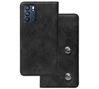 NOVAGO Compatible avec Oppo Reno 6 5G - Housse étui Portefeuille Rabat avec emplacements de Carte et système de Support