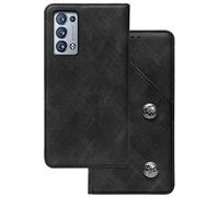 NOVAGO Compatible avec Oppo Reno 6 Pro 5G - Housse étui Portefeuille Rabat avec emplacements de Carte et système de Support
