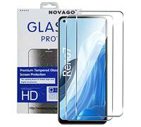 NOVAGO Compatible avec Oppo Reno 7 4G, Reno 6 4G, R-Pack de 2 Films Protection écran en Verre trempé Solide 9H (Transparent, Compatible Coque)