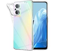NOVAGO Compatible avec Oppo Reno 8 Lite 5G - Coque arrière Transparent en TPU Gel Souple Solide Anti Choc