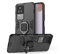 NOVAGO Compatible avec POCO F4 5G - Coque Résistante Anti Choc avec Anneau Bague Anti Chute/béquille