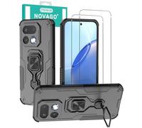 NOVAGO Compatible avec Realme 16 Pro 5G - Pack Complet 3 en 1 - Coque Robuste avec Anneau Support Béquille et Lot de 2 Films Verre Trempé 9H pour Écran